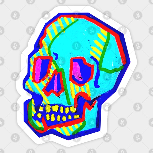 Abstract Skull Sticker by Art of V. Cook